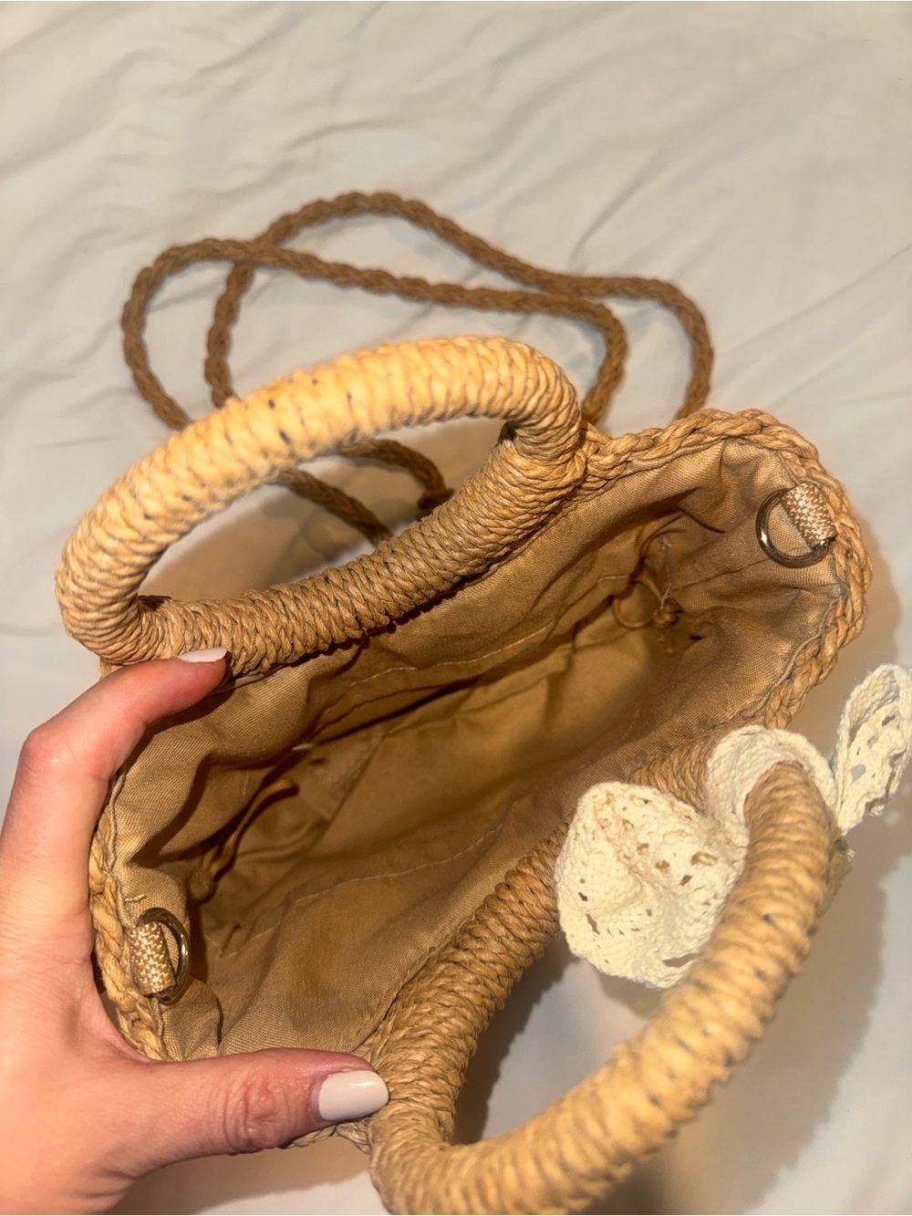 Mrs. Straw Mini Bag - Natural Woven Crossbody - Picture 3 of 3